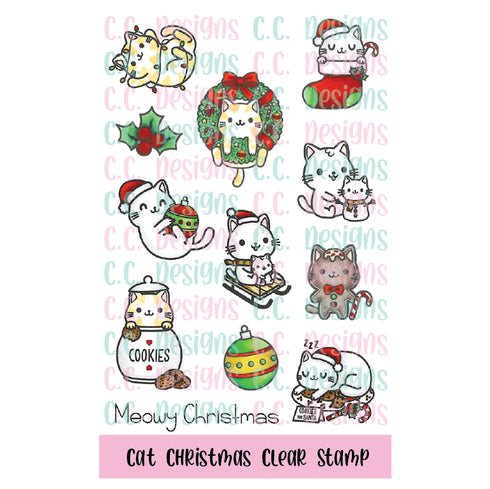 Cat Christmas Clear Stamp Set